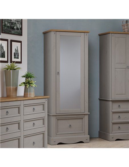 Core Products Corona Grey armoire with mirrored door, CRG525 - pic 117001 | FastDaddyshop