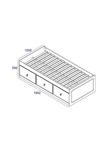 Core Products Corona Grey 91cm cabin bed,  grey wax , CRG800