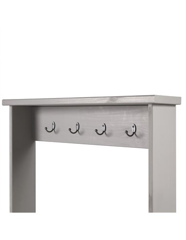 Core Products Corona Grey hall shoe bench with hat & coat rack, CRG950