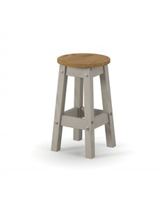 Core Products Corona Grey low round breakfast stools (pair) , CRGSTL