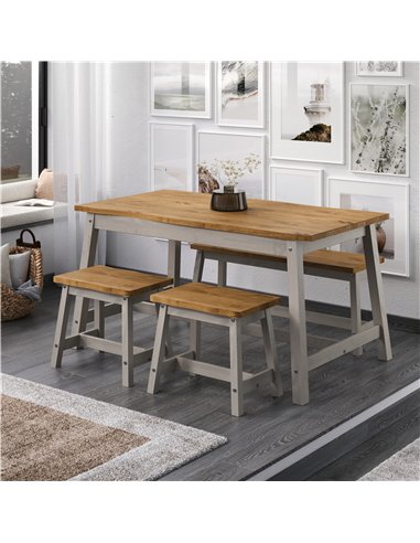 Core Products Corona Grey live edge large dining table, CRGTB200