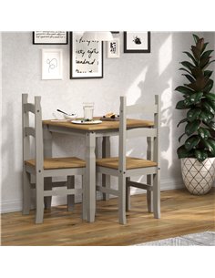 Core Products Corona Grey square dining table & 2 chair SET     , CRGTBSET1 2