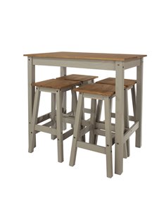Core Products Linea linea breakfast table & 4 high stool SET, CRGTBSET10