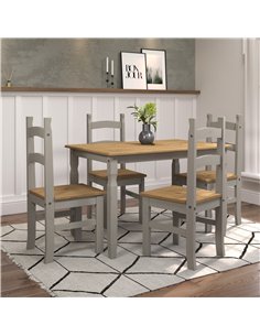 Core Products Corona Grey rectangular dining table & 4 chair SET     , CRGTBSET2 2