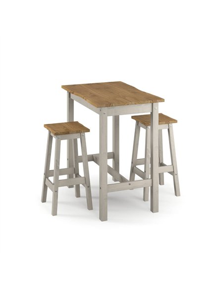 Core Products Corona Grey live edge large rectangular high breakfast bar table and stool SET, CRGTBSET22 - pic 117121 | FastDaddyshop