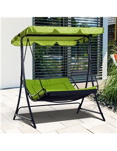 Outsunny Swing Chair Hammock Seat, Green 2