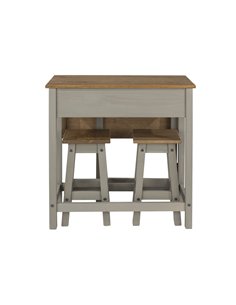 Core Products Corona Grey breakfast drop leaf table & 2 stools SET, CRGTBSET4 2
