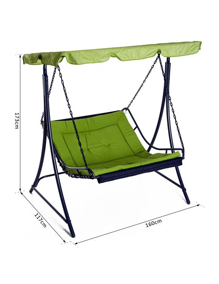 Outsunny Swing Chair Hammock Seat-Green - pic 11714 | FastDaddyshop