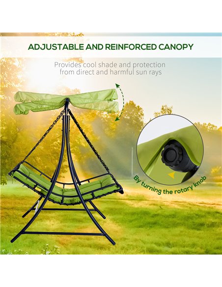 Outsunny Swing Chair Hammock Seat-Green - pic 11715 | FastDaddyshop