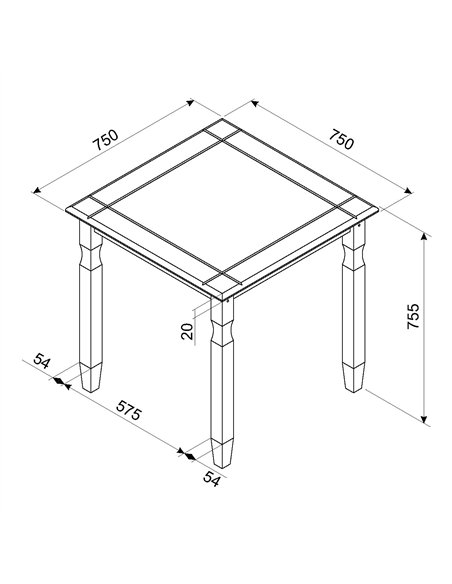 Core Products Corona square dining table & 2 chair SET     , CRTBSET1 - pic 117151 | FastDaddyshop