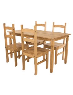 Core Products Corona rectangular dining table & 4 chair SET     , CRTBSET3
