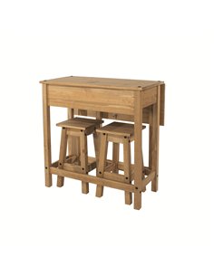 Core Products Corona breakfast drop leaf table & 2 stools SET, CRTBSET4
