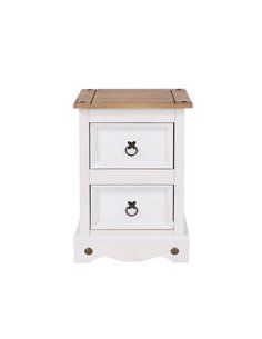 Core Products Corona White 2 drawer petite bedside cabinet, CRW109 2