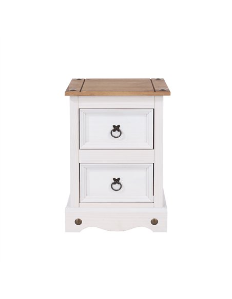 Core Products Corona White 2 drawer petite bedside cabinet, CRW109 - pic 117166 | FastDaddyshop