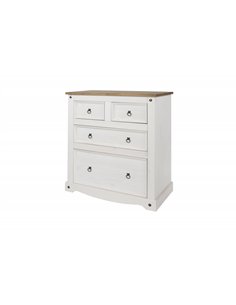 Core Products Corona White 2+2 drawer chest , CRW112