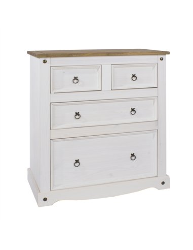 Core Products Corona White 2+2 drawer chest , CRW112