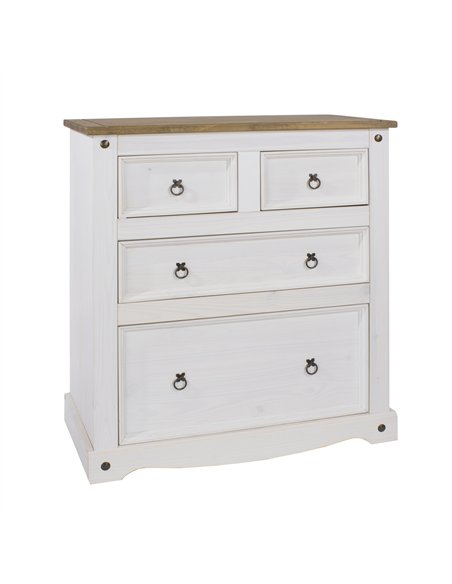 Core Products Corona White 2+2 drawer chest , CRW112 - pic 117185 | FastDaddyshop