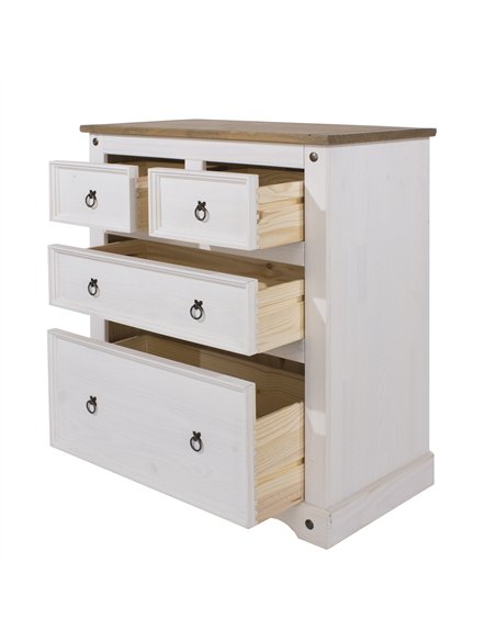 Core Products Corona White 2+2 drawer chest , CRW112 - pic 117186 | FastDaddyshop