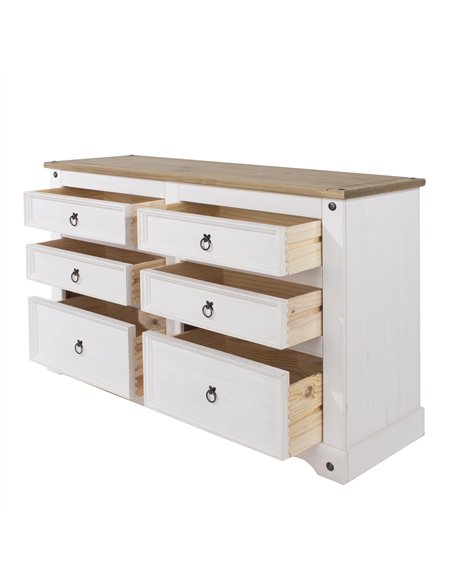 Core Products Corona White 3+3 drawer wide chest , CRW113 - pic 117191 | FastDaddyshop