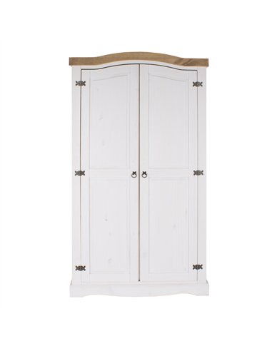 Core Products Corona White 2 door wardrobe , CRW120
