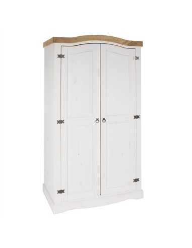 Core Products Corona White 2 door wardrobe , CRW120