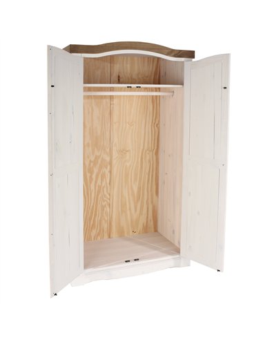 Core Products Corona White 2 door wardrobe , CRW120