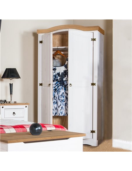 Core Products Corona White 2 door wardrobe , CRW120 - pic 117198 | FastDaddyshop