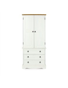 Core Products Corona White 2 door, 3 drawer wardrobe, CRW123 2