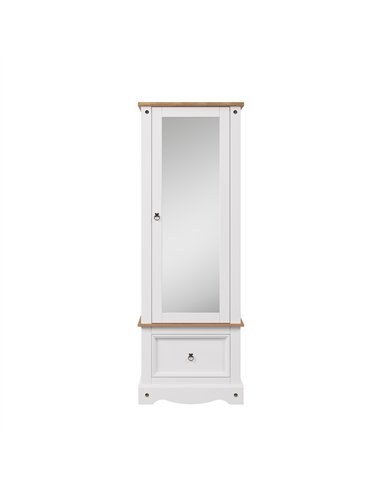 Core Products Corona White armoire with mirrored door, CRW125
