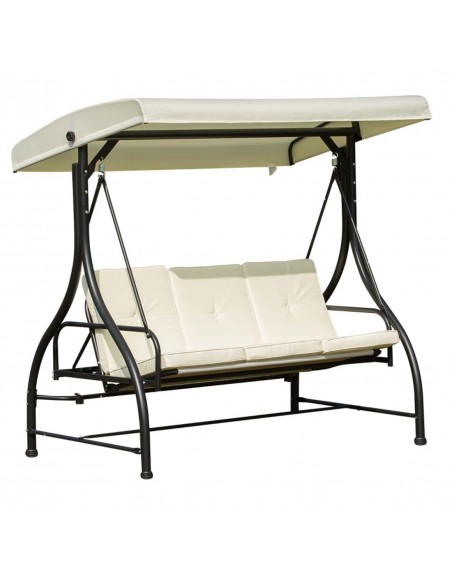 Outsunny Garden Outdoor Swing Chair, Beige-Black - pic 11721 | FastDaddyshop