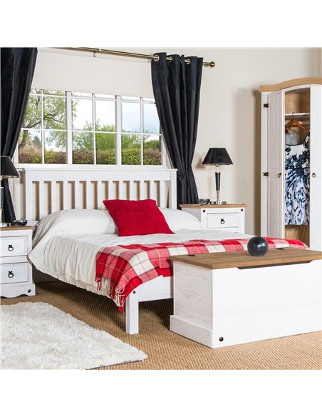 Core Products Corona White 137cm slatted lowend bedstead, CRW460LE - pic 117220 | FastDaddyshop