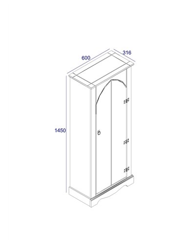 Core Products Corona White vestry cupboard , CRW705