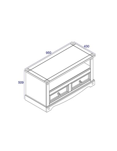 Core Products Corona White flat screen tv unit, CRW710