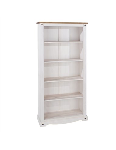 Core Products Corona White tall bookcase, CRW713