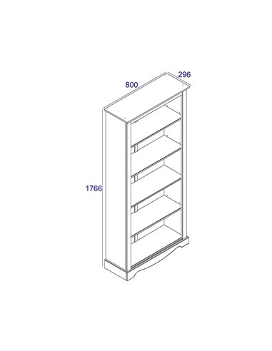 Core Products Corona White tall bookcase, CRW713
