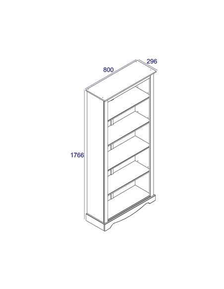 Core Products Corona White tall bookcase, CRW713 - pic 117233 | FastDaddyshop