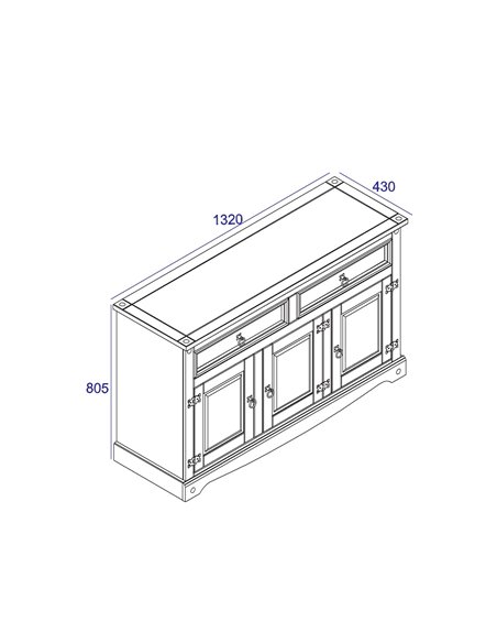 Core Products Corona White medium sideboard, CRW716 - pic 117241 | FastDaddyshop