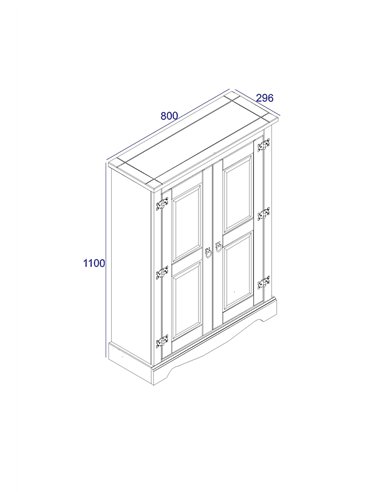 Core Products Corona White 2 door cupboard unit , CRW722