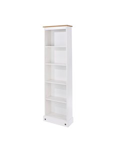 Core Products Corona White tall narrow bookcase, CRW746