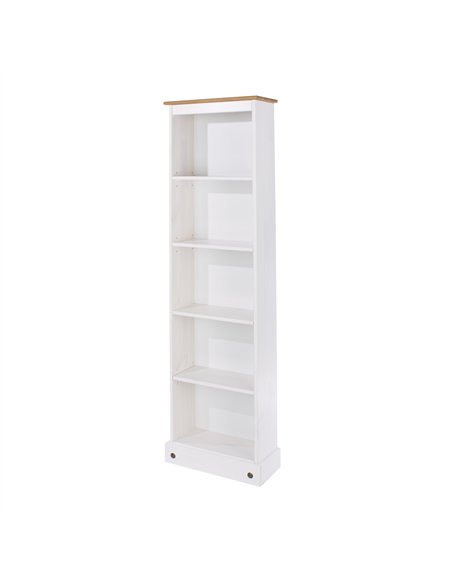 Core Products Corona White tall narrow bookcase, CRW746 - pic 117245 | FastDaddyshop