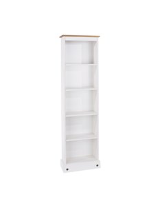 Core Products Corona White tall narrow bookcase, CRW746 2