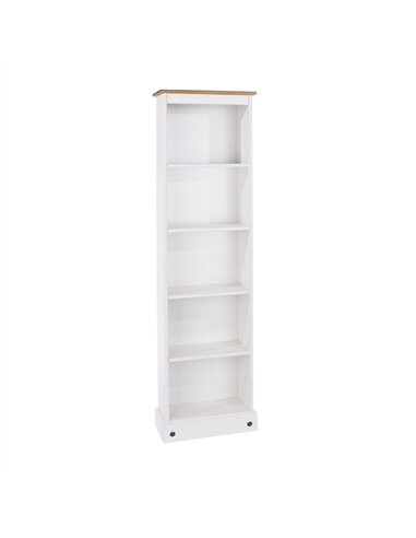 Core Products Corona White tall narrow bookcase, CRW746