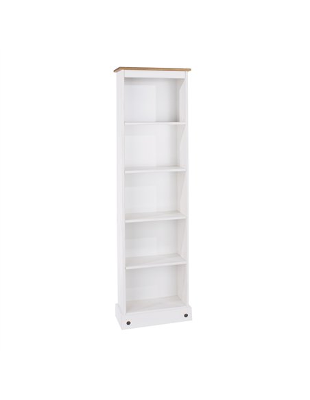 Core Products Corona White tall narrow bookcase, CRW746 - pic 117246 | FastDaddyshop