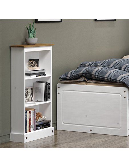 Core Products Corona White low narrow bookcase, CRW748 - pic 117250 | FastDaddyshop