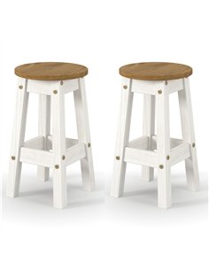 Core Products Corona White low breakfast stools (pair) , CRWSTL 2