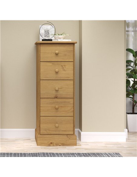 Core Products Cotswold 5 drawer narrow chest, CT117 - pic 117289 | FastDaddyshop