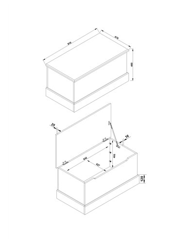 Core Products Cotswold ottoman storage trunk , CT140