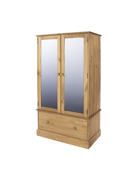 Core Products Cotswold 2 mirror door, 1 drawer wardrobe, CT181 - pic 117302 | FastDaddyshop
