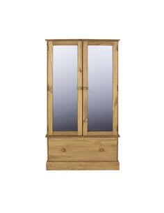 Core Products Cotswold 2 mirror door, 1 drawer wardrobe, CT181 2