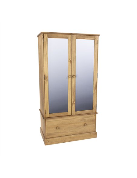 Core Products Cotswold 2 mirror door, 1 drawer wardrobe, CT181 - pic 117304 | FastDaddyshop